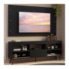 Rack con Panel para TV hasta 65 Pulgadas Negro