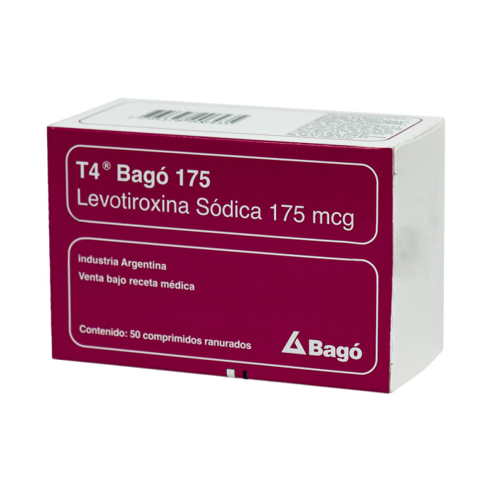 T4 BAGO 175 MCG. CJ X 50 COMP. única