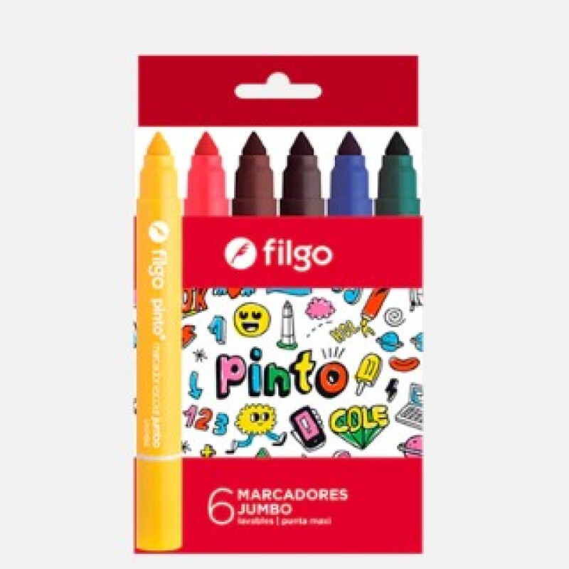 Filgo Marcador Pinto Jumbo - Estuche 6 Surtido Filgo Marcador Pinto Jumbo - Estuche 6 Surtido