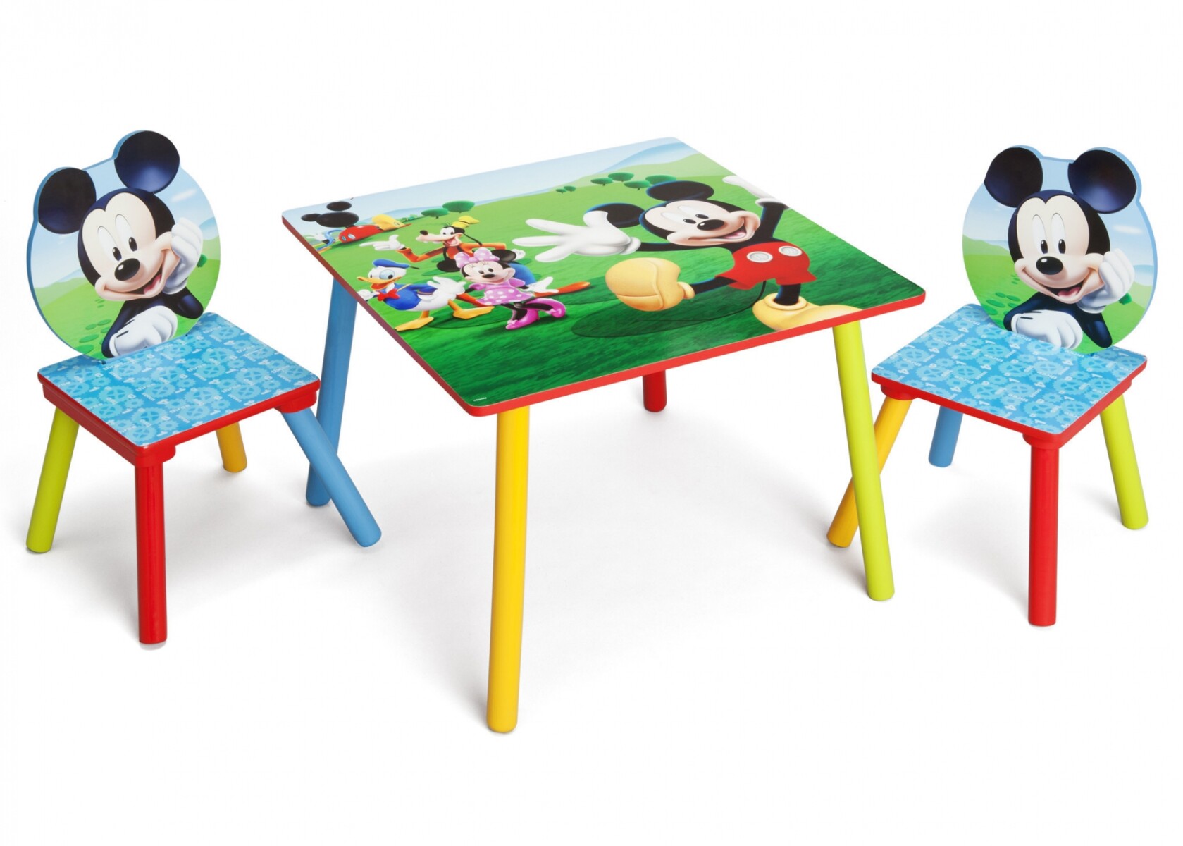 Juego de mesa y 2 sillas para niños Mickey Mouse Disney 