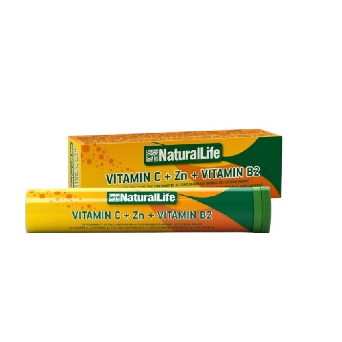 Vitamina C + Zinc + B2 Efervescente Natural Life 20 Tabletas 