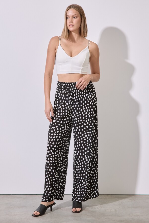 Pantalon Pull On Print NEGRO/CRUDO