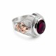 Anillo sello caballero con piedra oval Rubi Anillo sello caballero con piedra oval Rubi
