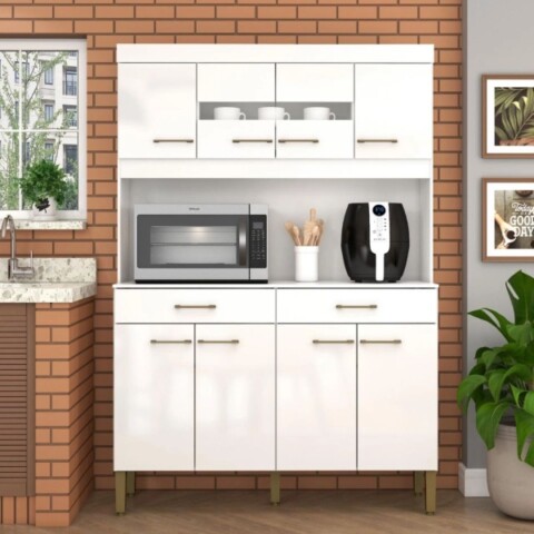 Kit de Cocina Movelmax Laura 1,20 m 8 Puertas Blanco