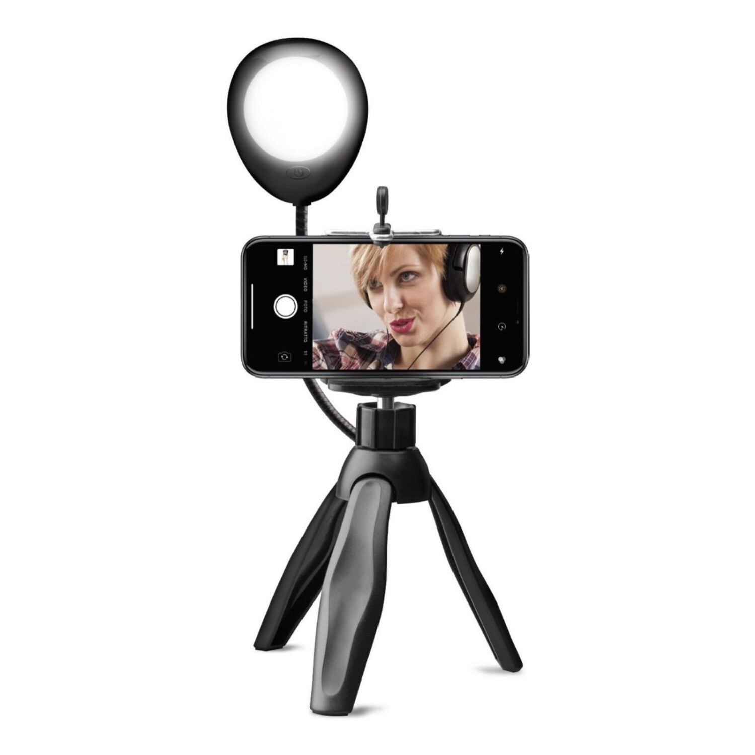 Tripode Soporte Celular Con Luz Led Selfie Maquillaje Fotos — Atrix