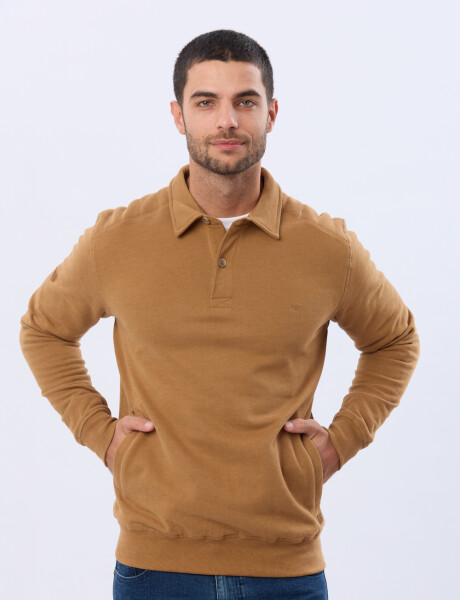 BUZO POLO DE FELPA Mostaza