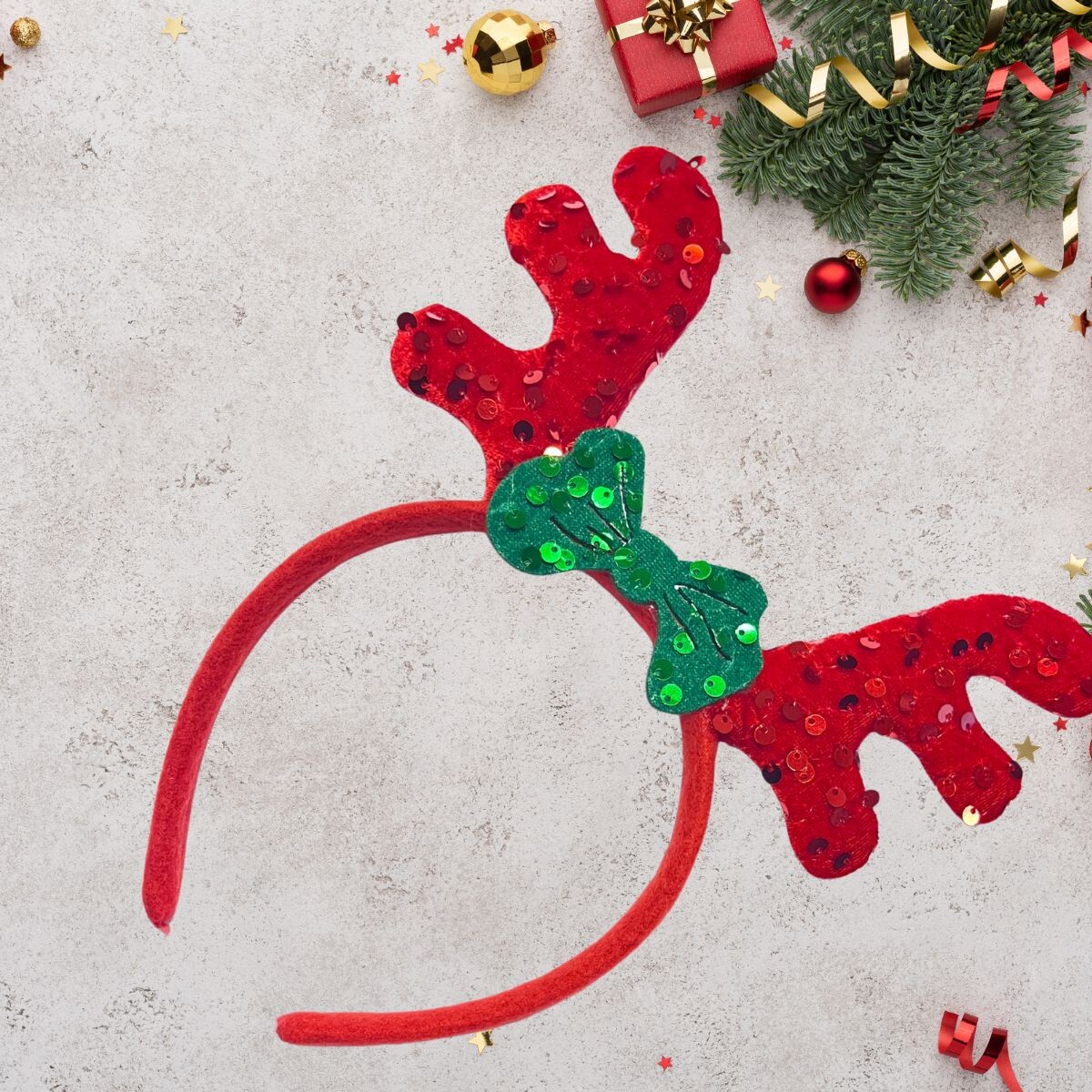 Vincha Reno Navidad - Rojo 