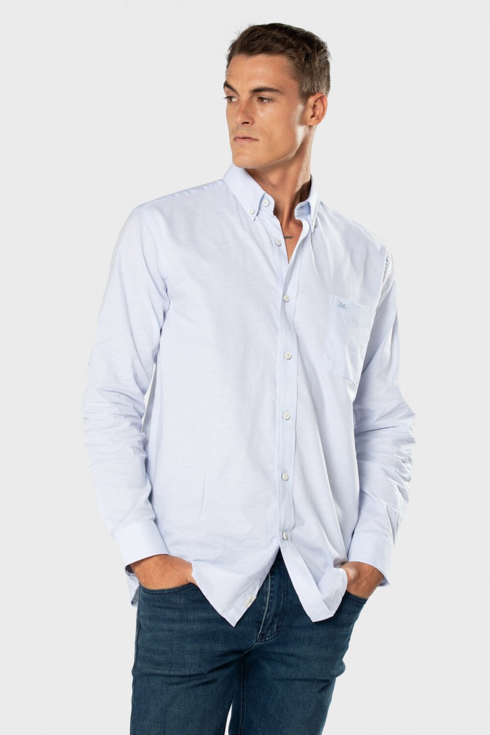 CAMISA OXFORD LISA Celeste
