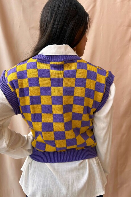 Chaleco Tatu Violeta y Amarillo