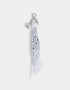 Llavero Metal Llavero Y Charm De Bandana Con Relicario - Blanco