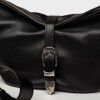 Bolso Bambu en cuero liso satinado Negro