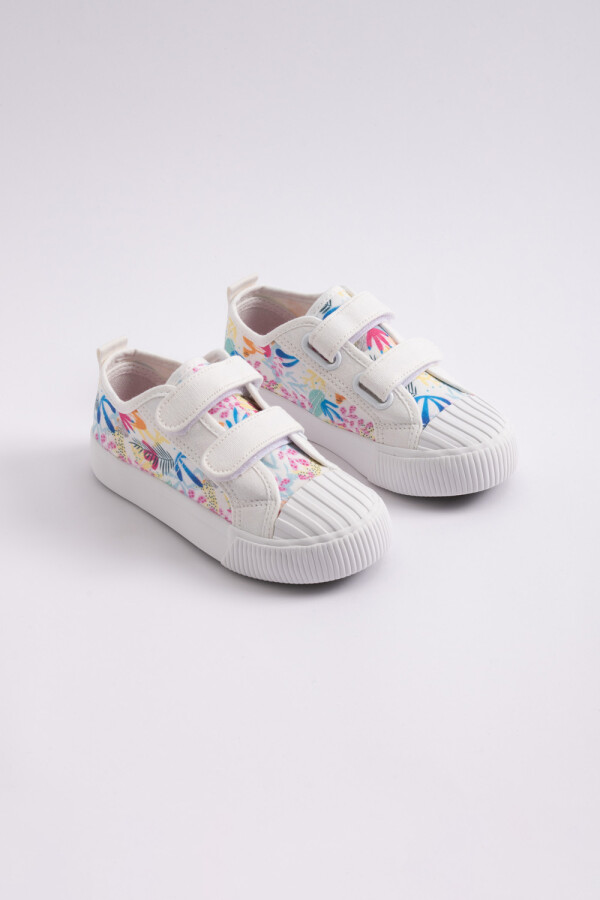 Zapatilla con velcro Blanco