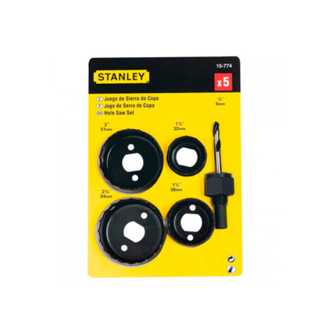 JUEGO DE SIERRAS DE COPA 5PZ BLISTER STANLEY ++ N/a