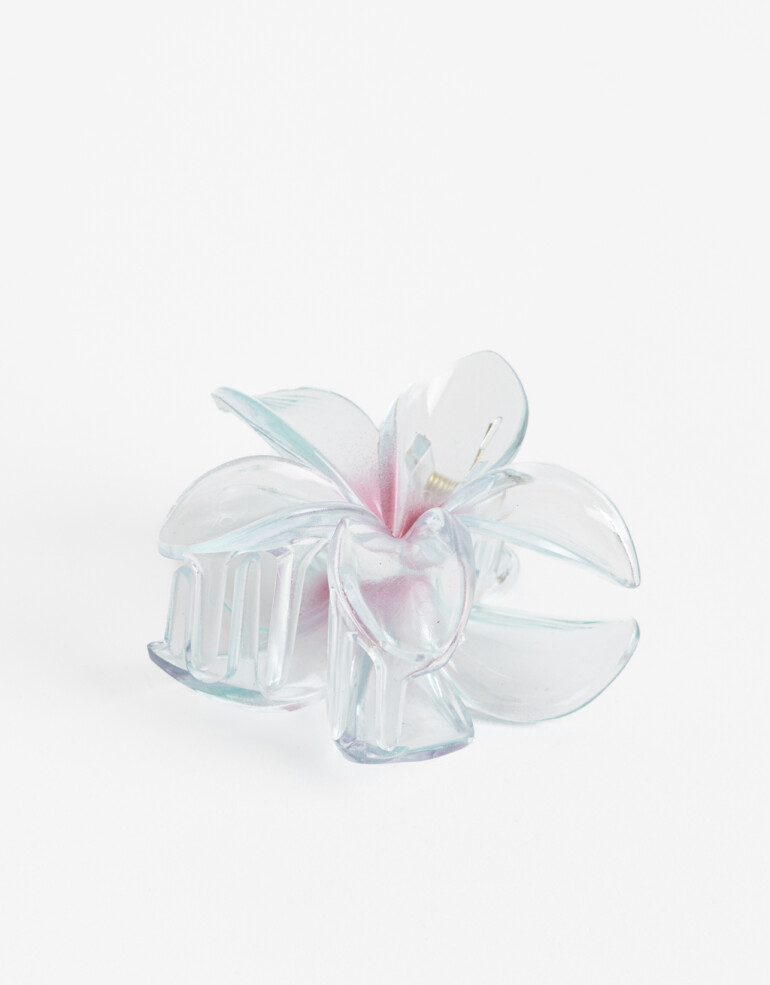 Broche Flores Broche Acrílico Flor Hawaiana - Azul Celeste