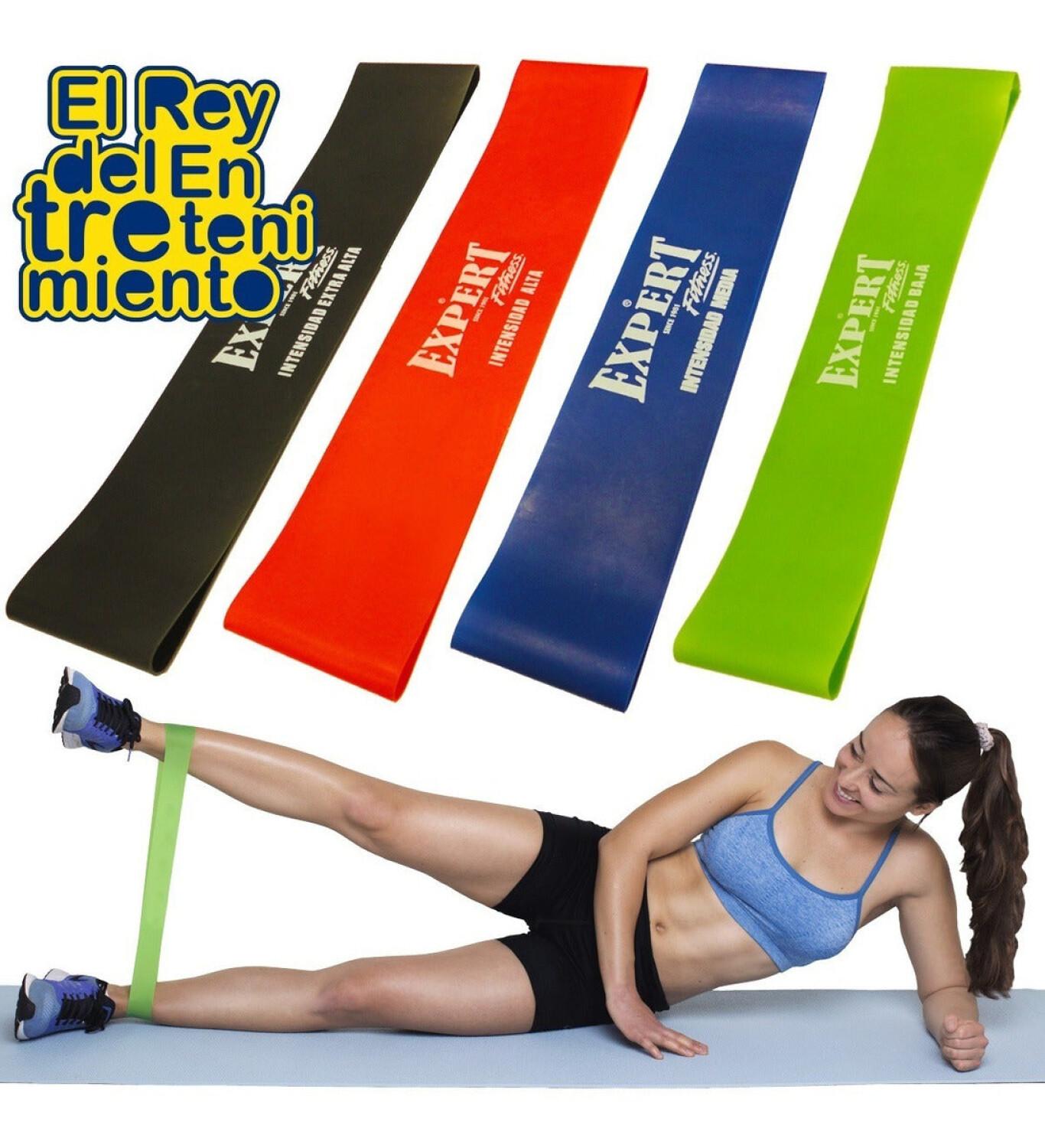Banda Elastica Pilates / Yoga 0,65 mm - Pilates gris l