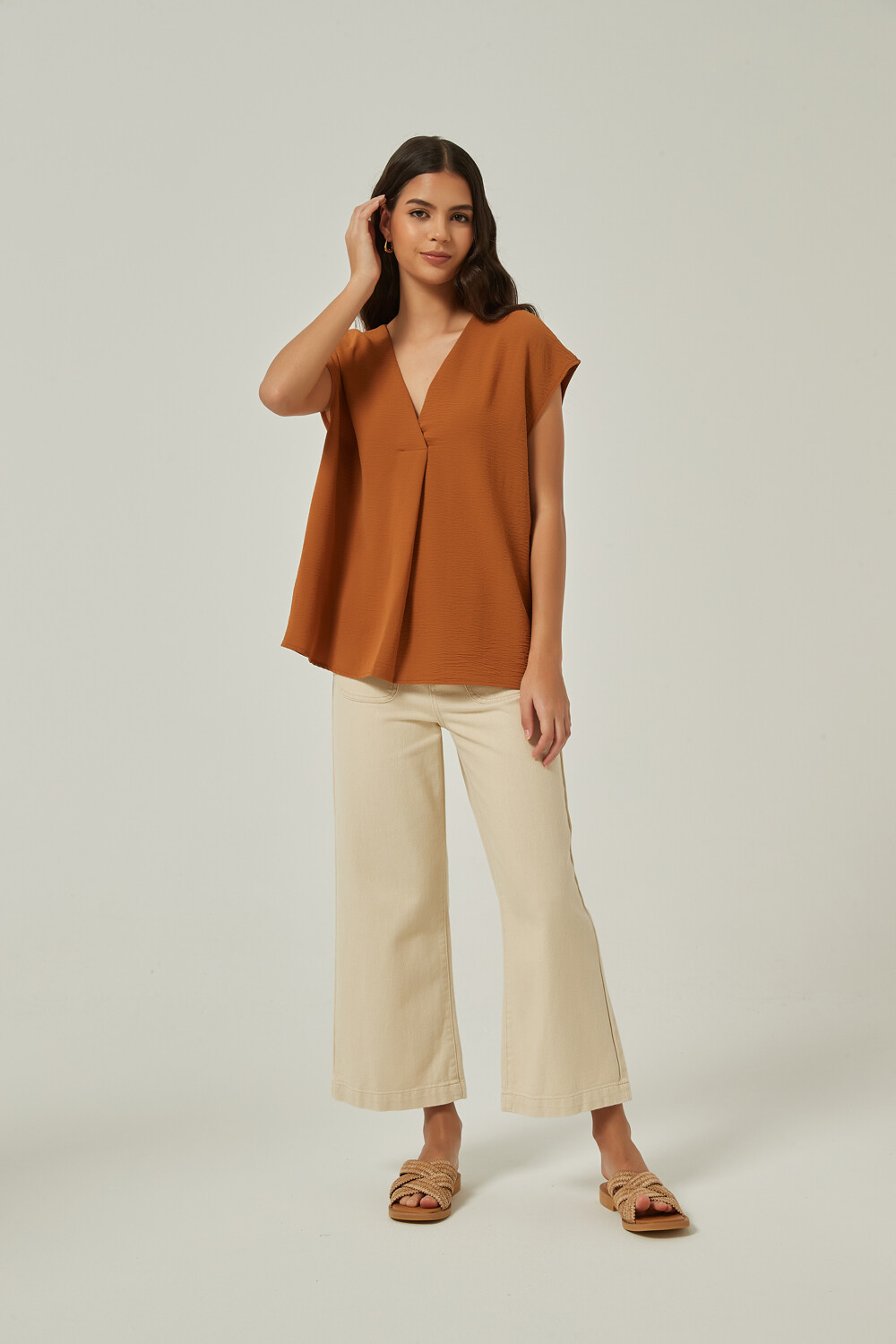 Blusa Anthe Tostado