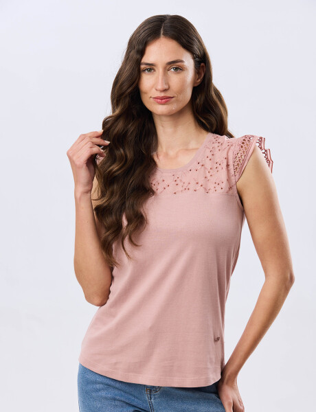 REMERA LISA DE ALGODÓN Rosa