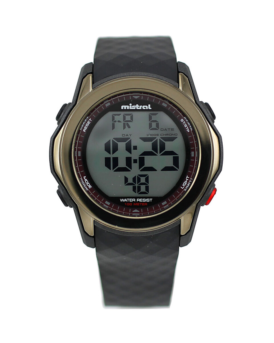 Reloj Mistral Deportivo Silicona Negro 