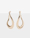 Aros Argollas Metal Argollas Orgánicas Doradas - Dorado