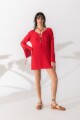 Vestido Tira Knit Rojo