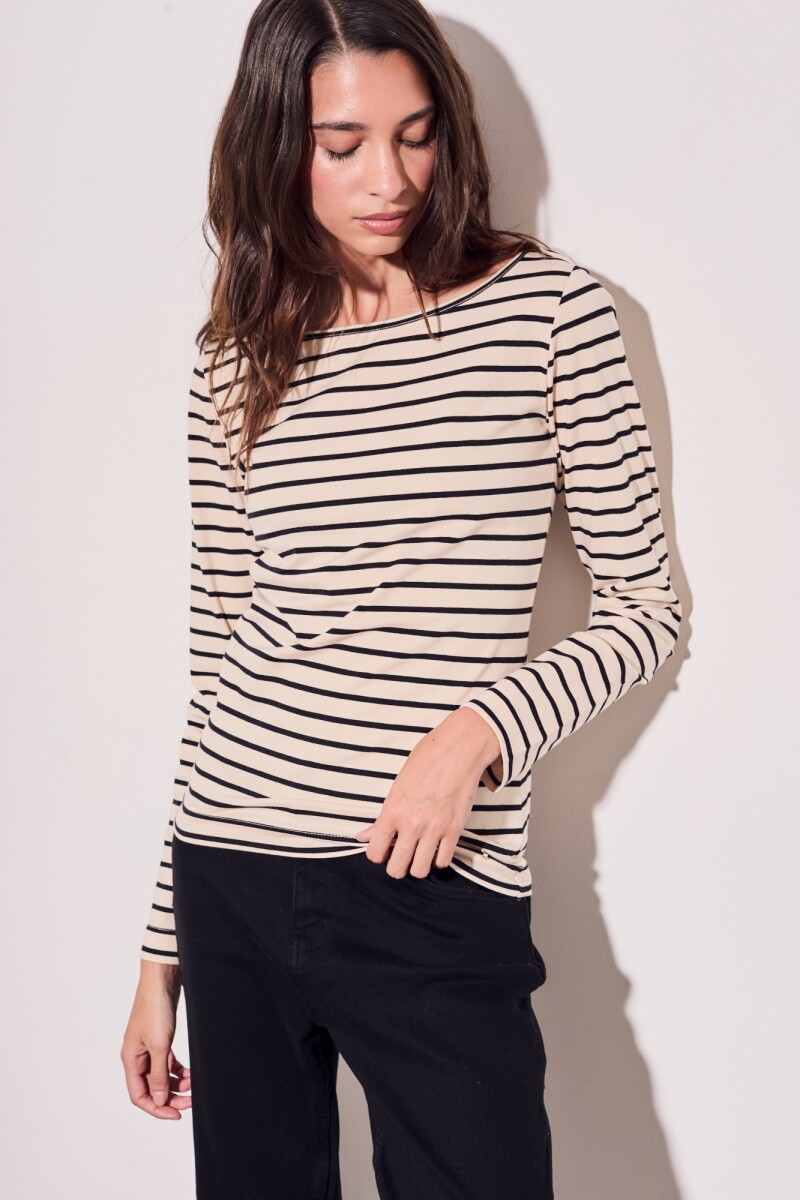 Remera Algodón Elastano Nácar