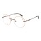 Lentes De Vista Ultralight Redondo De Acero Inoxidable Marrón/Marrón