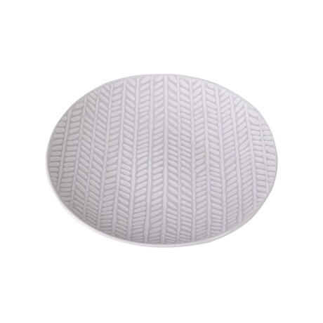 PLATO CERAMICA GRIS LEAF
