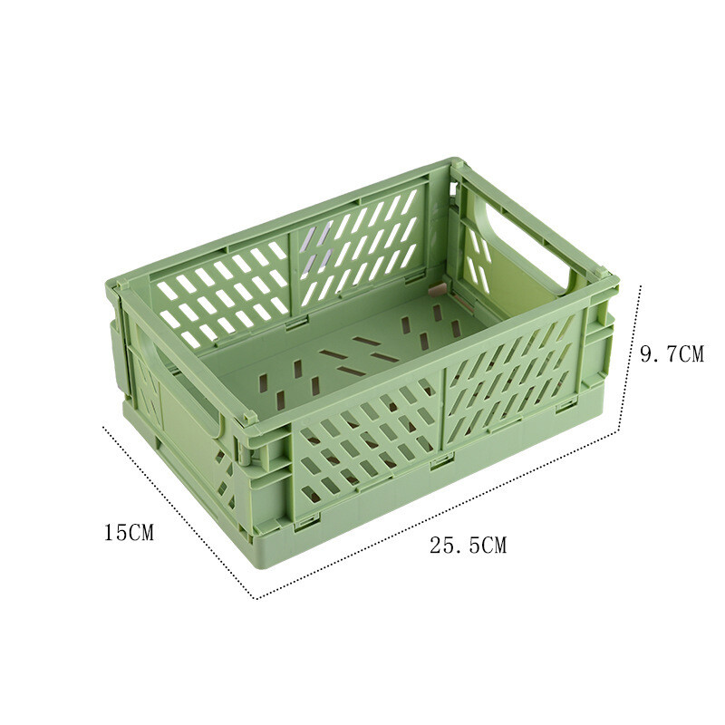 Caja de almacenamiento plegable verde