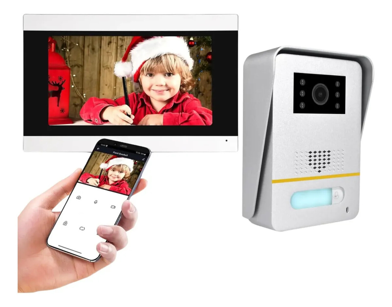 Video portero intercomunicador con pantalla LCD de 7" 