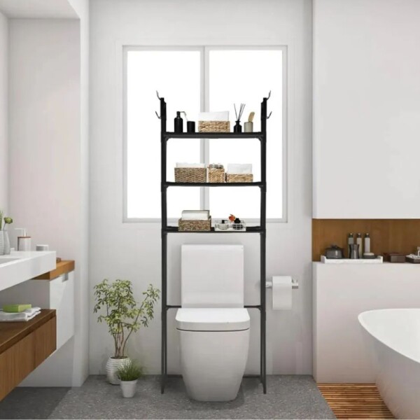 ESTANTE SOBRE INODORO PLASTICO - NEGRO 47 X 26 X 1.55 ESTANTE SOBRE INODORO PLASTICO - NEGRO 47 X 26 X 1.55