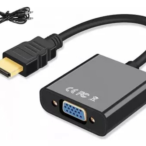 Adaptador HDMI-VGA + cable de audio Negro Unica