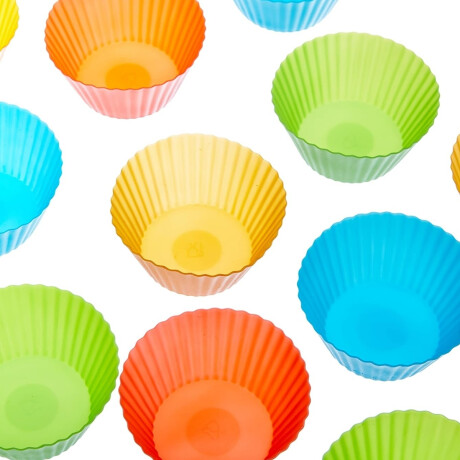 Set de 12 Moldes para Muffins de Silicona Set de 12 Moldes para Muffins de Silicona