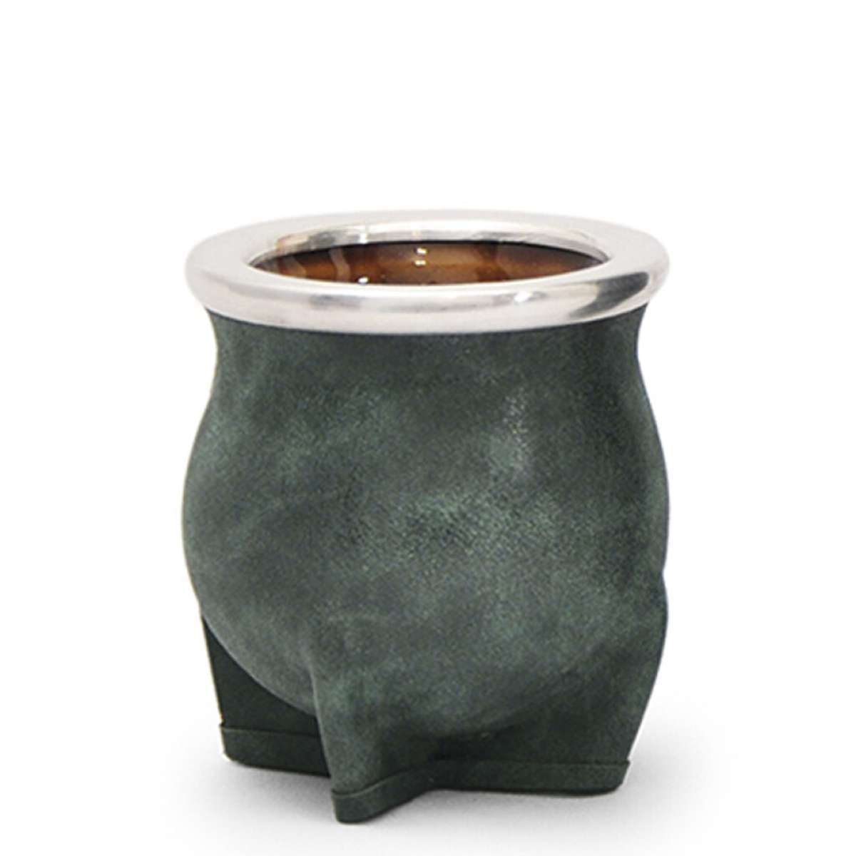 Mate De Cerámica Mediano Alfa - Petróleo Engrasado 