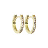 Caravanas, aros de oro 18k con circonias N8188 Caravanas, aros de oro 18k con circonias N8188