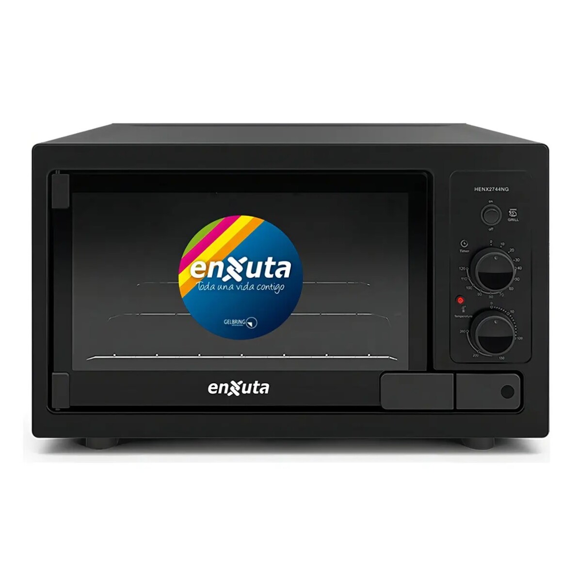 Horno Eléctrico Con Grill 44 Litros Enxuta Henx2744 1800w Color Ng - Negro 