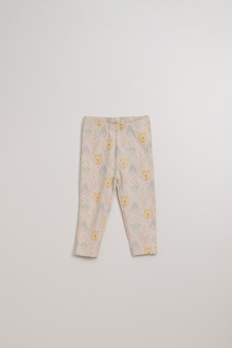 Calza Rib Estampado - Whinnie the pooh gris 