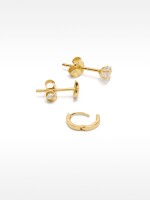 Set De Pendientes Con Circonitas - Plata De Ley 925 dorado