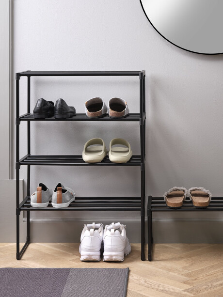 Zapatero BORNHOLM 4 estantes negro Zapatero BORNHOLM 4 estantes negro