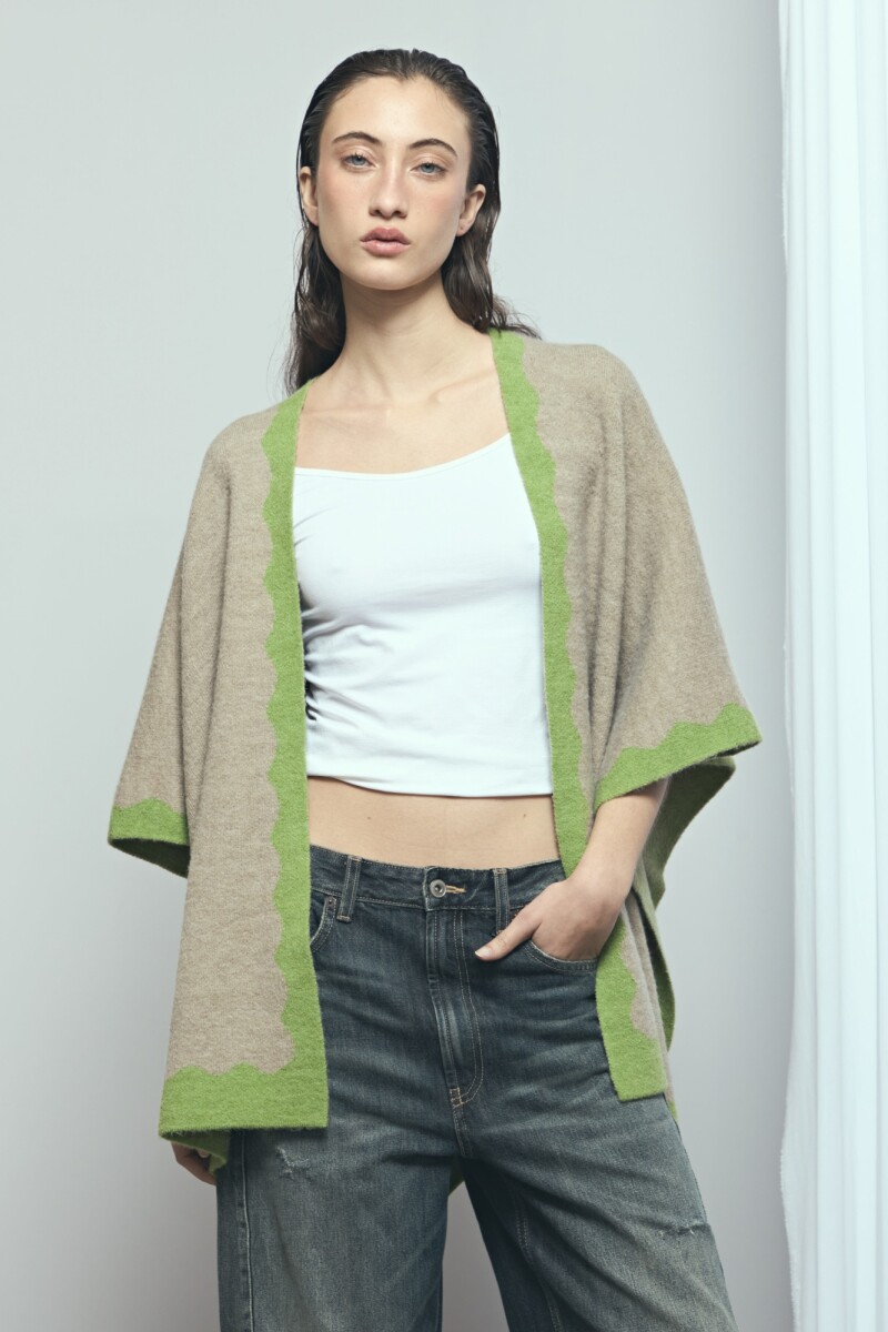 Poncho wavy PREVENTA verde