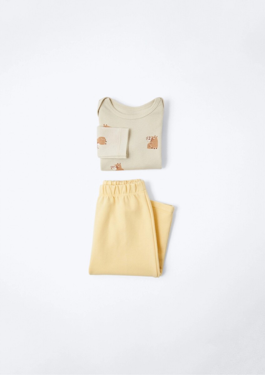 CONJUNTO DE BODY Y PANTALÓN DE BEBÉ - MULTICOLOR 