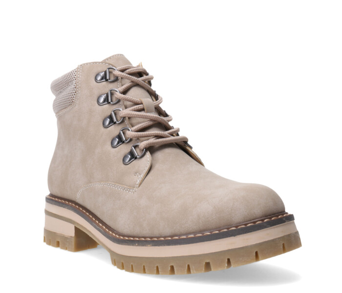 Bota borcego SHULY acordonada Beige