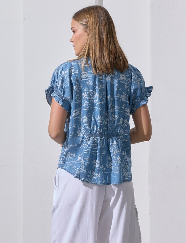 Blusa Lyocell AZUL/MULTI