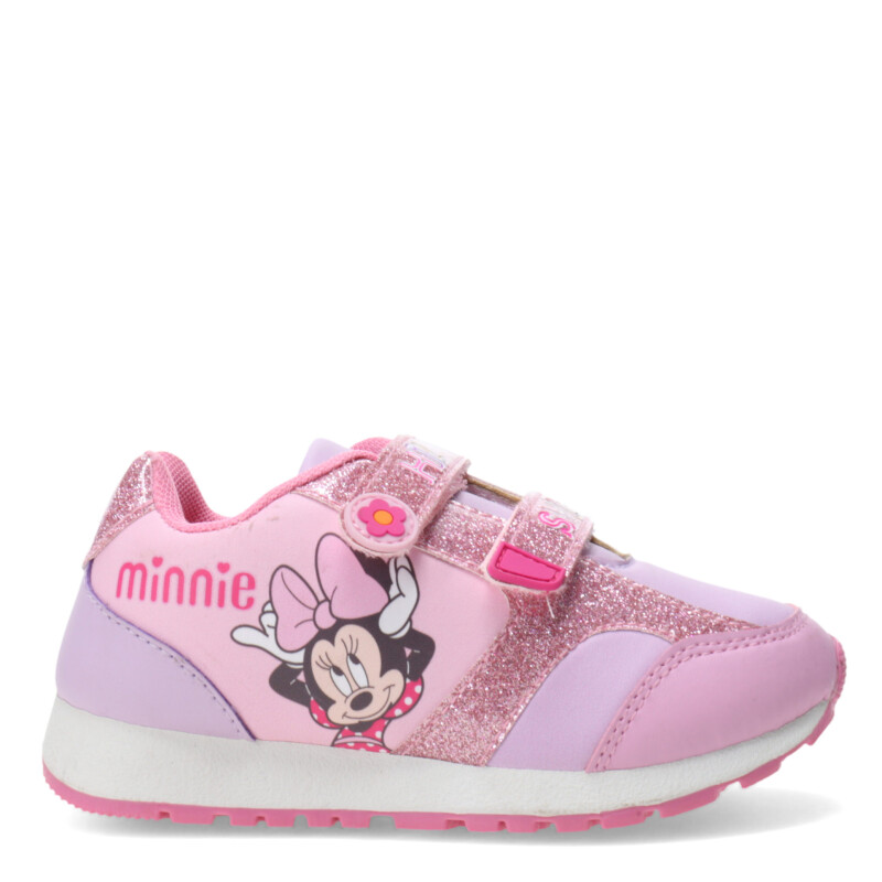 Championes de Niños Disney Minnie con velcro Lila - Rosa