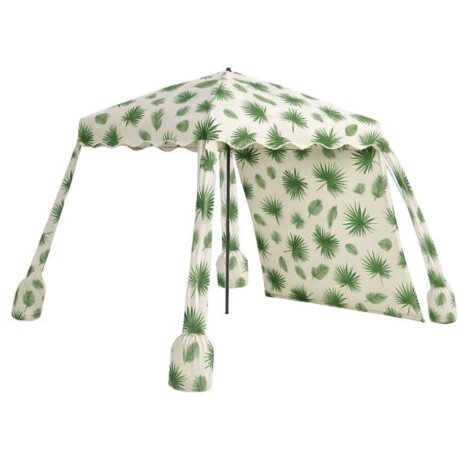 Gazebo Sombrilla cuadrado playa 4 patas Verde