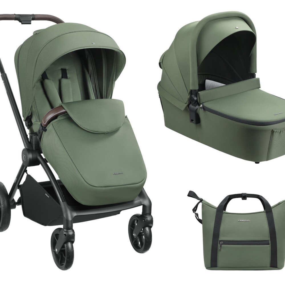 Travel system 4 en 1 KARA ISOFIX KIKKABOO - army green Travel system 4 en 1 KARA ISOFIX KIKKABOO - army green