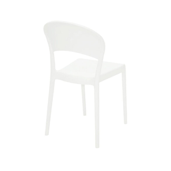 Silla apilable blanca "SISSI" respaldo cerrado -TRAMONTINA TD0630