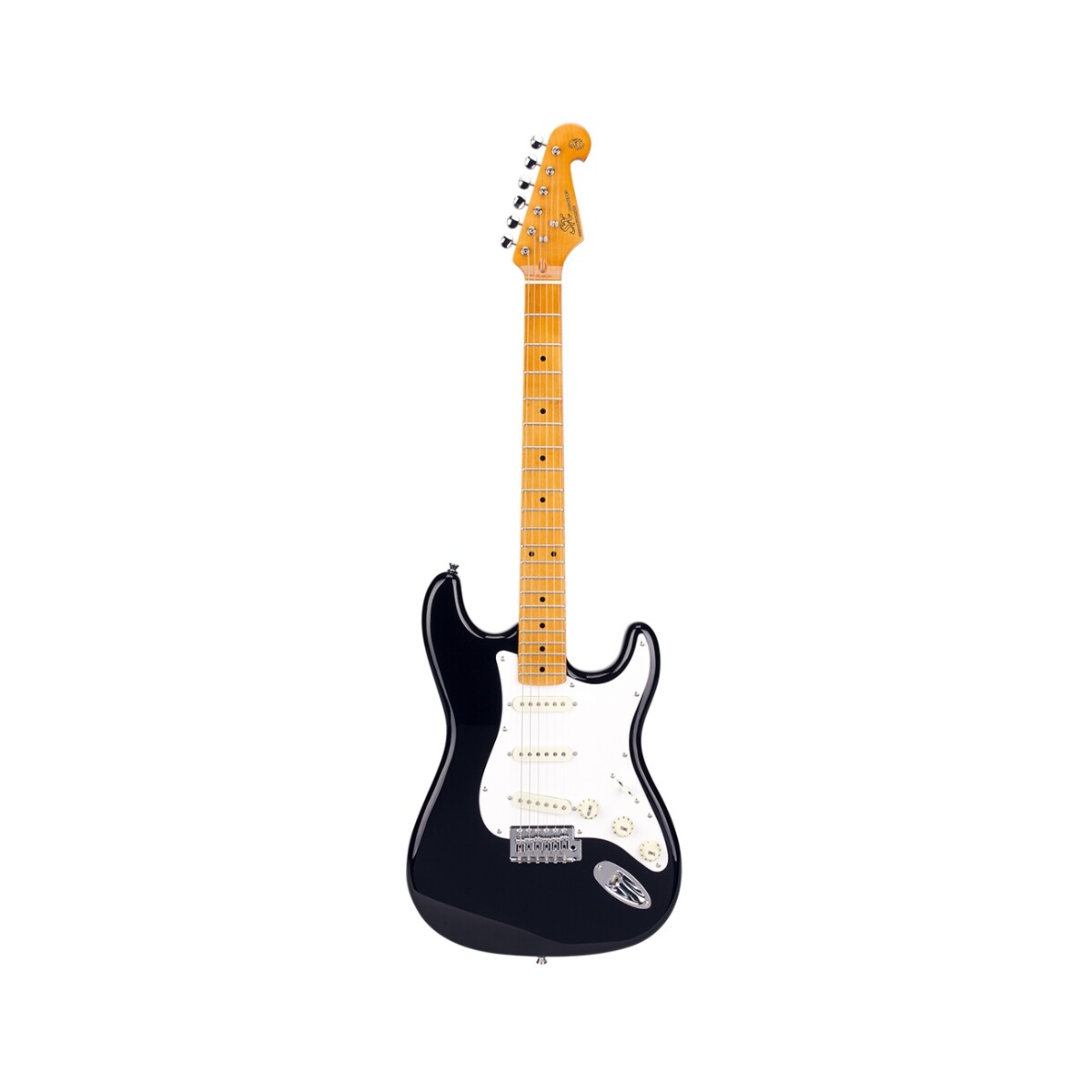 Guitarra Electrica Sx Sst57hssbk Strat Hss Negro Con Funda 
