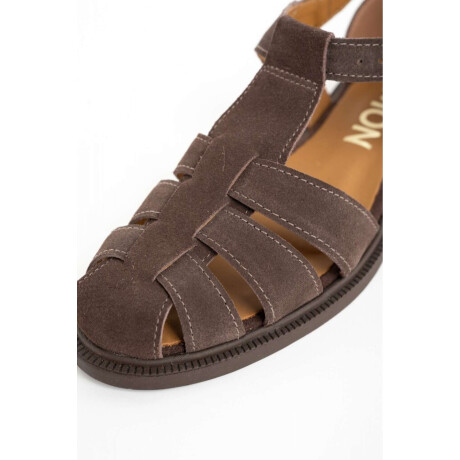 Cangrejera Gamuza Chocolate