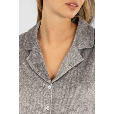 Pijama americano ribb velour Gris