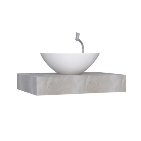 Mueble de baño suspendido en porcelanato Peri Beige Pulido 80 cm sin bacha Mueble De Baño Suspendido En Porcelanato Peri Beige Pulido 80 Cm Sin Bacha